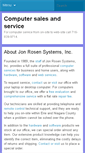Mobile Screenshot of jonrosensystems.com